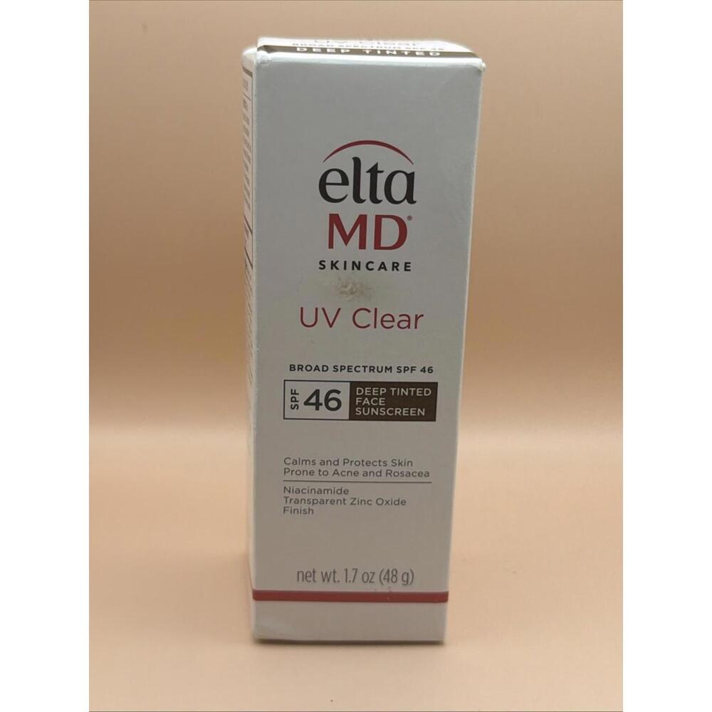 Elta MD UV Clear Deep Tinted Broad Spectrum SPF 46 Sunscreen 1.7oz/48g NIB